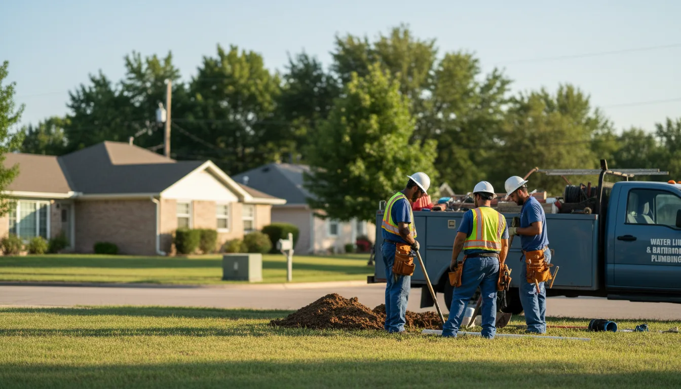 Residential water line and bathroom plumbing service in Leland, NC